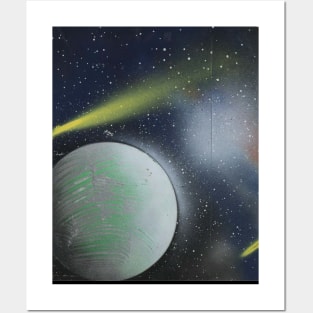 galaxy spray paint art Posters and Art